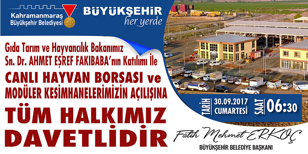 Canlı hayvan borsası açılıyor