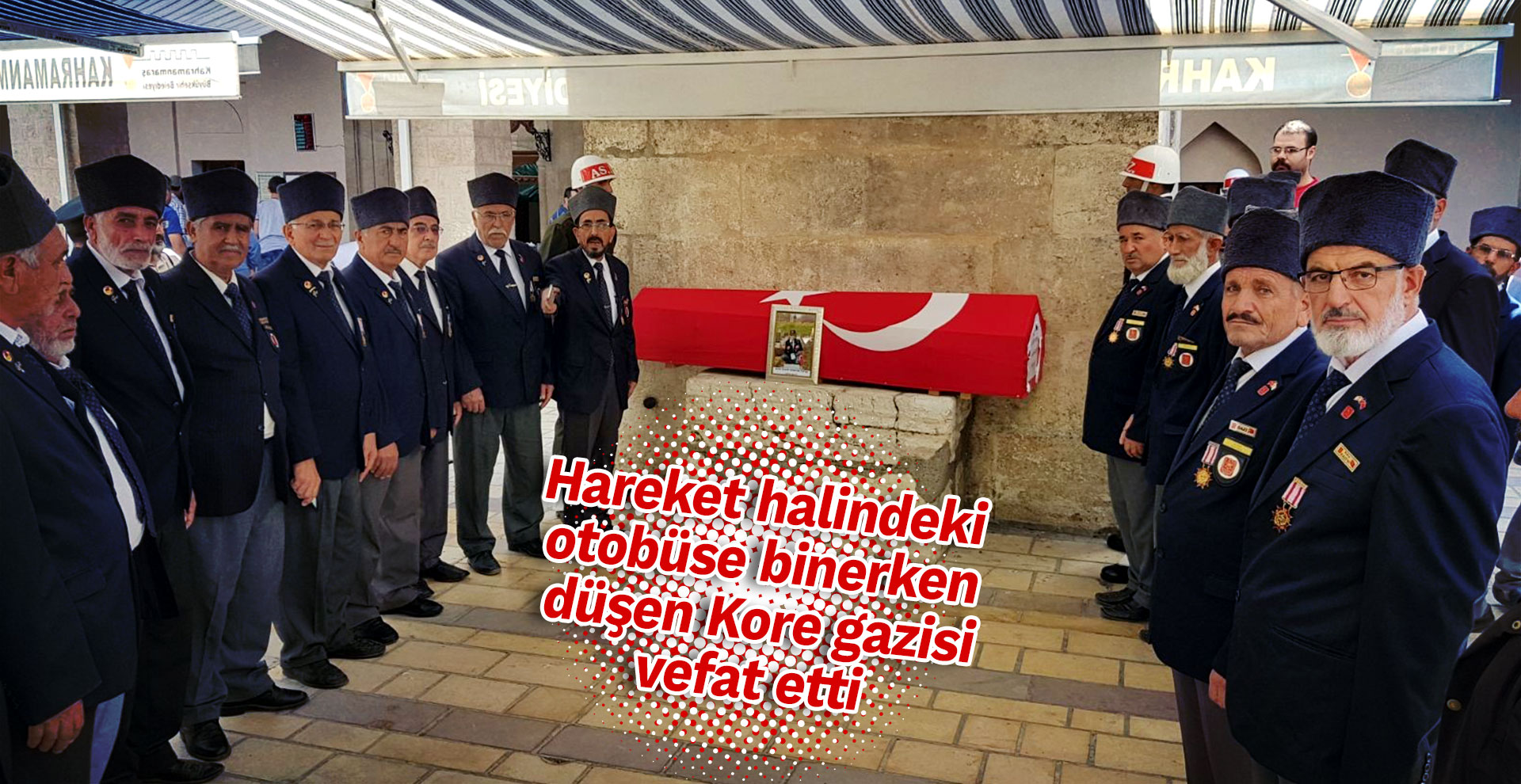 Hareket halindeki otobüse binerken düşen Kore gazisi vefat etti