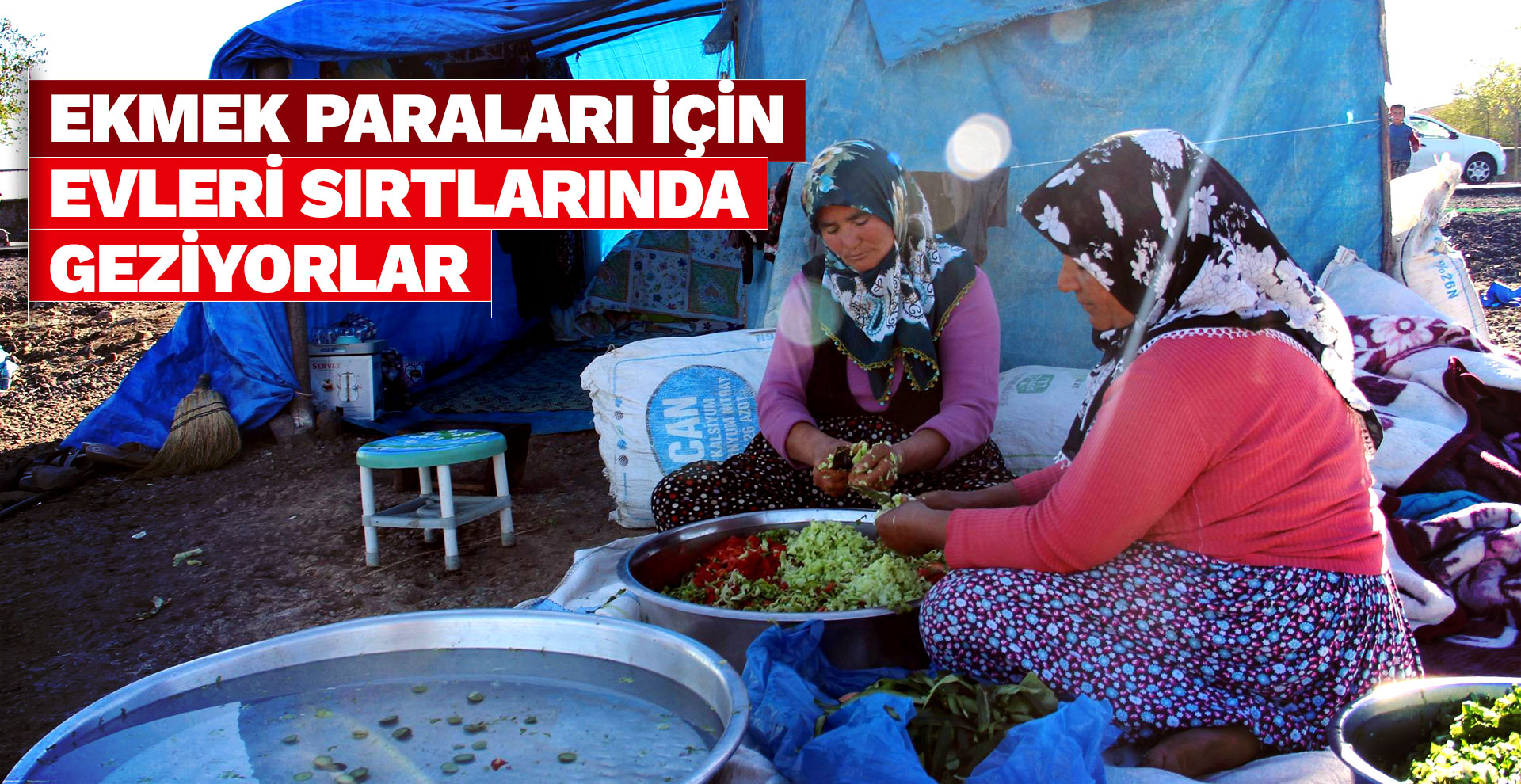 Ekmek paraları için evleri sırtlarında geziyorlar