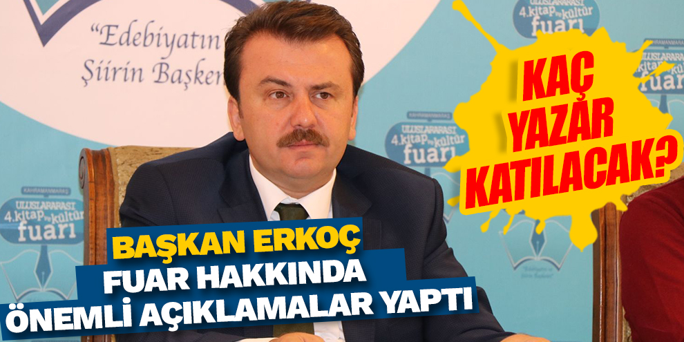 BAŞKAN ERKOÇ: “TÜM HALKIMIZI KİTAP FUARIMIZA BEKLİYORUZ”