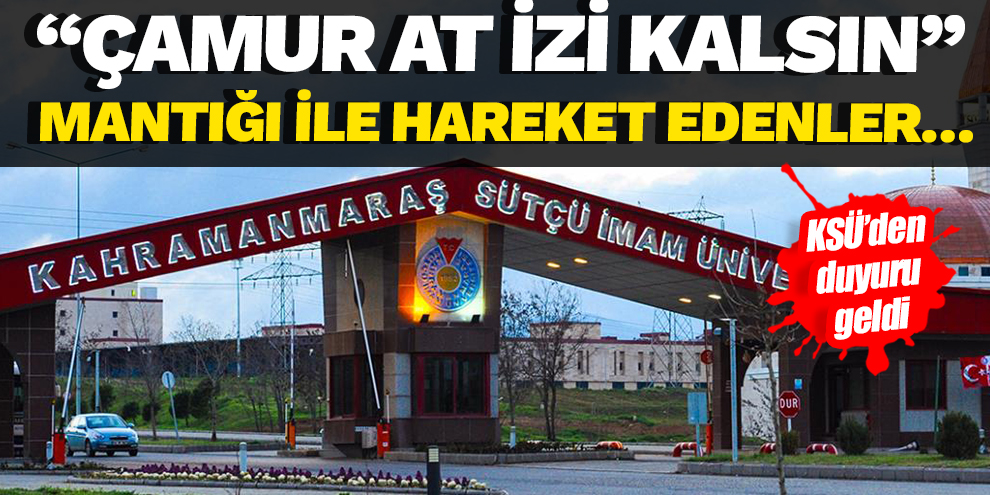“çamur at izi kalsın” mantığı ile hareket edenler…