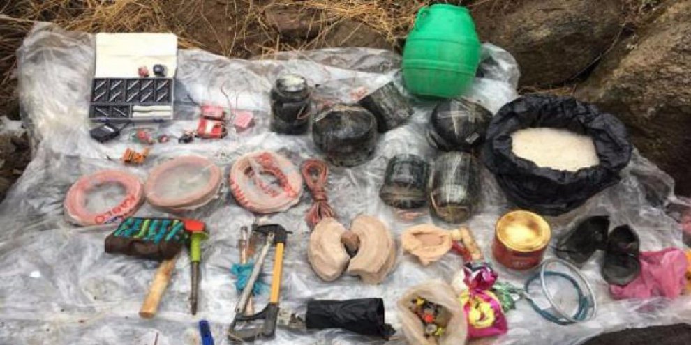 Teslim olan PKK'lı gösterdi hepsi oradan çıktı