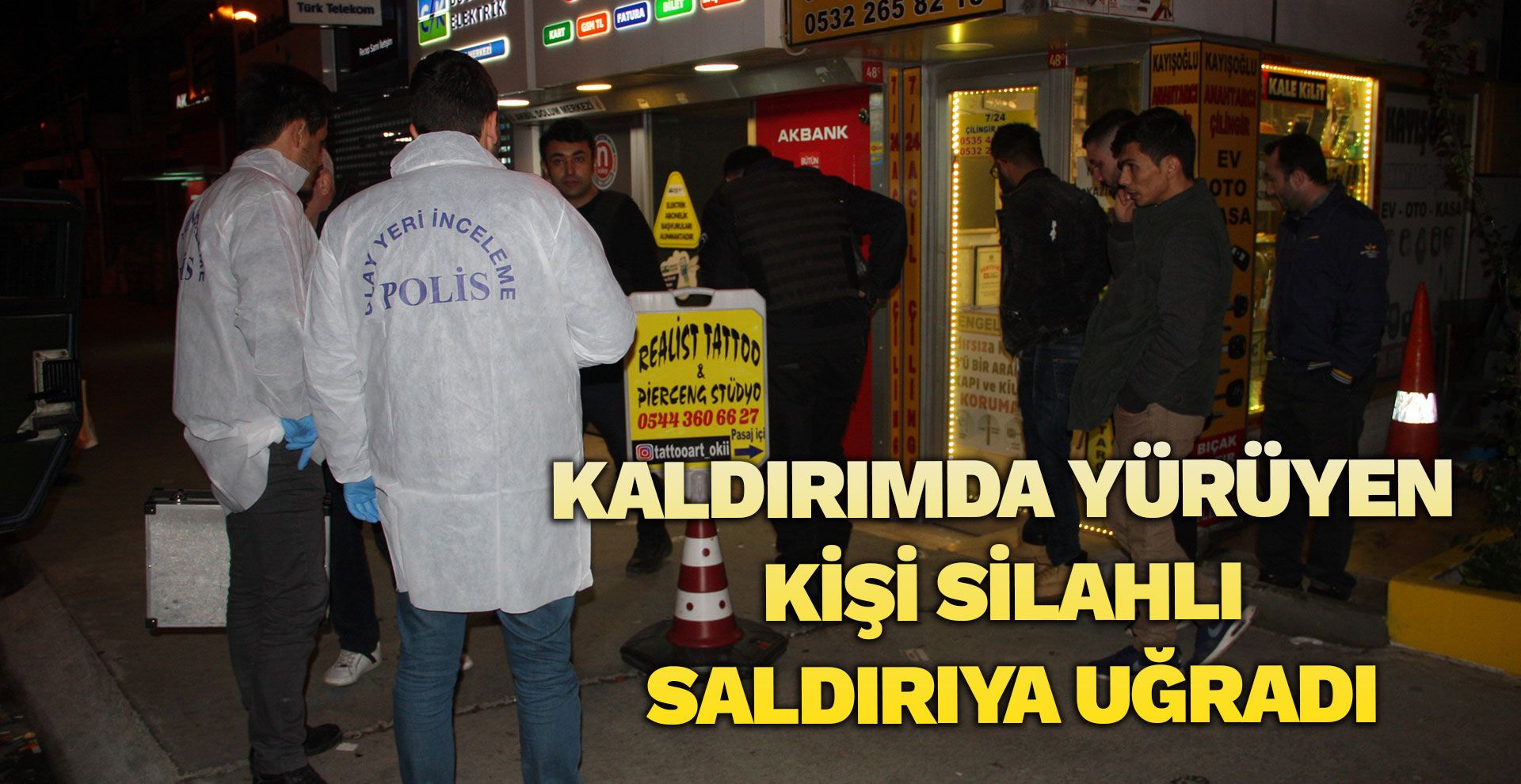 Kaldırımda yürüyen kişi silahlı saldırıya uğradı