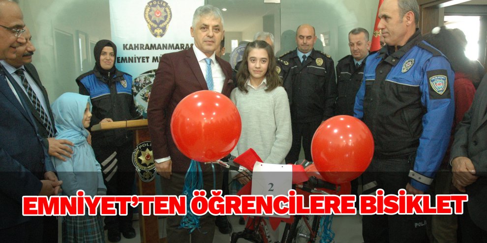 Emniyet’ten öğrencilere bisiklet