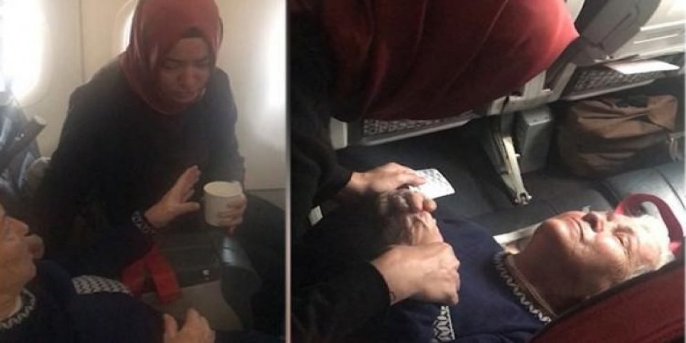 Bakan'dan uçakta fenalaşan yolcuya müdahale