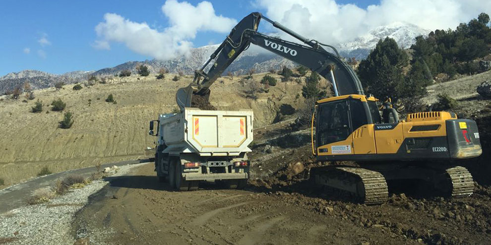 Kısık yolunda genişletme çalışmaları