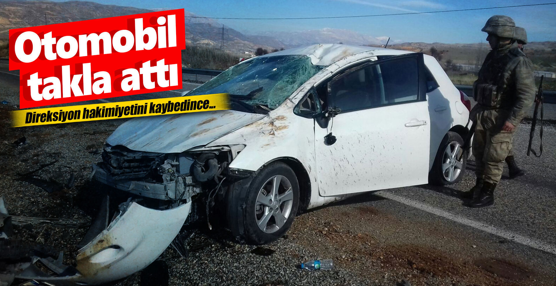 Otomobil takla attı: 1 yaralı