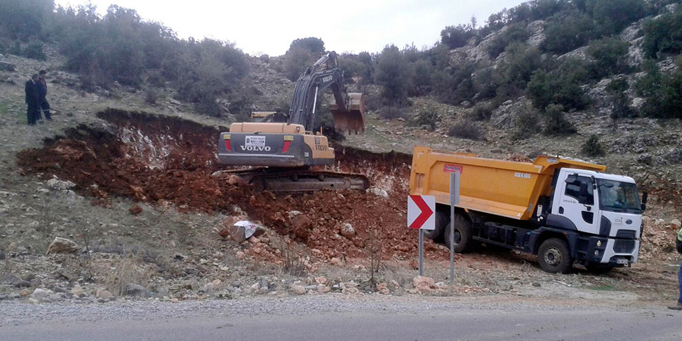 Kızkapanlı grup yolunda genişletme çalışmaları