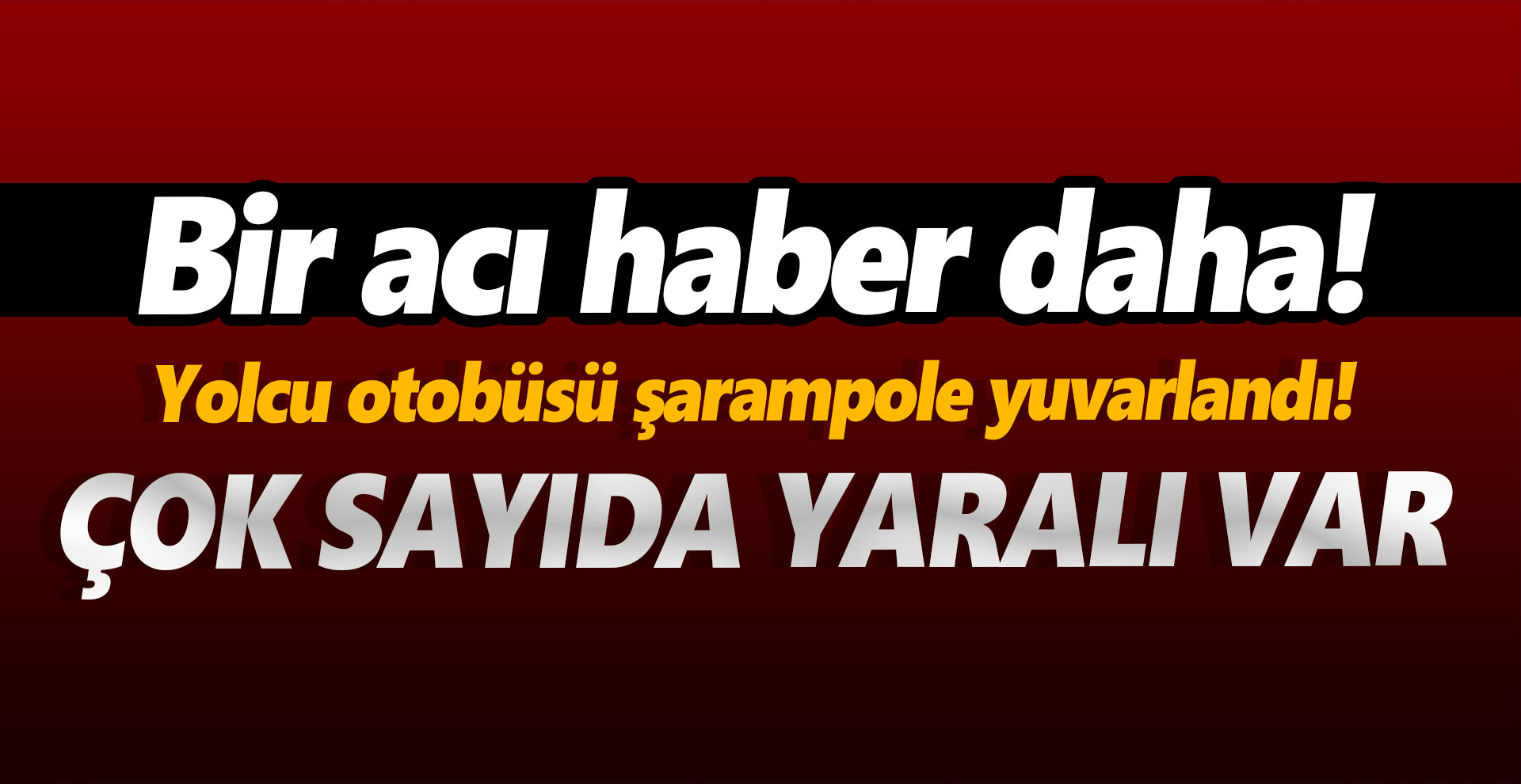 Bir acı haber daha! Yolcu otobüsü şarampole yuvarlandı!
