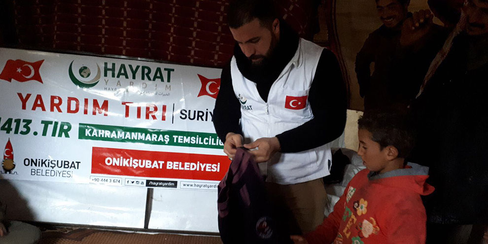 İdlib Kentine Onikişubat Belediyesinin Yardımları Devam Ediyor