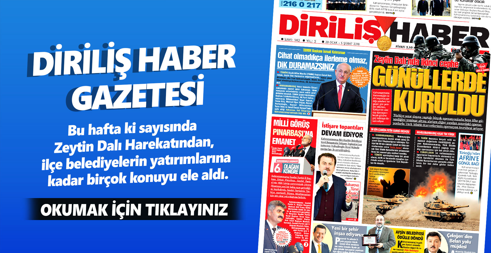Diriliş Haber Gazetesinin bu hafta ki sayısı