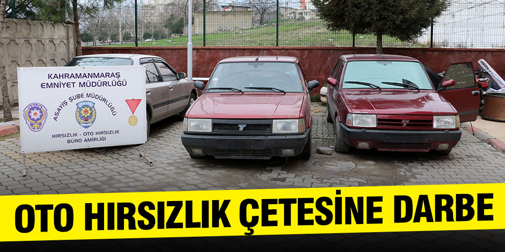 Oto hırsızlık çetesine darbe