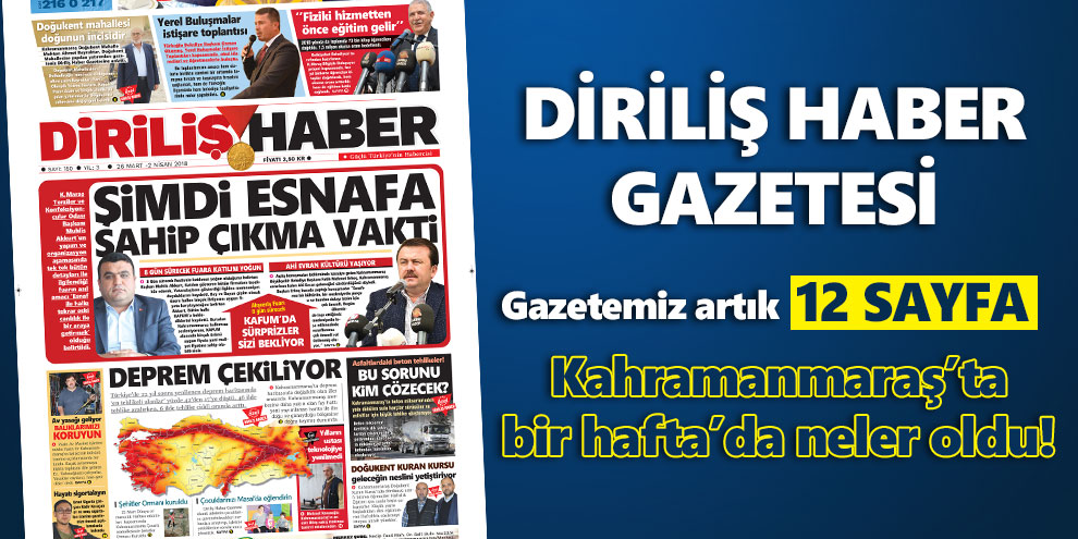 Kahramanmaraş'ta bir hafta'da neler oldu!