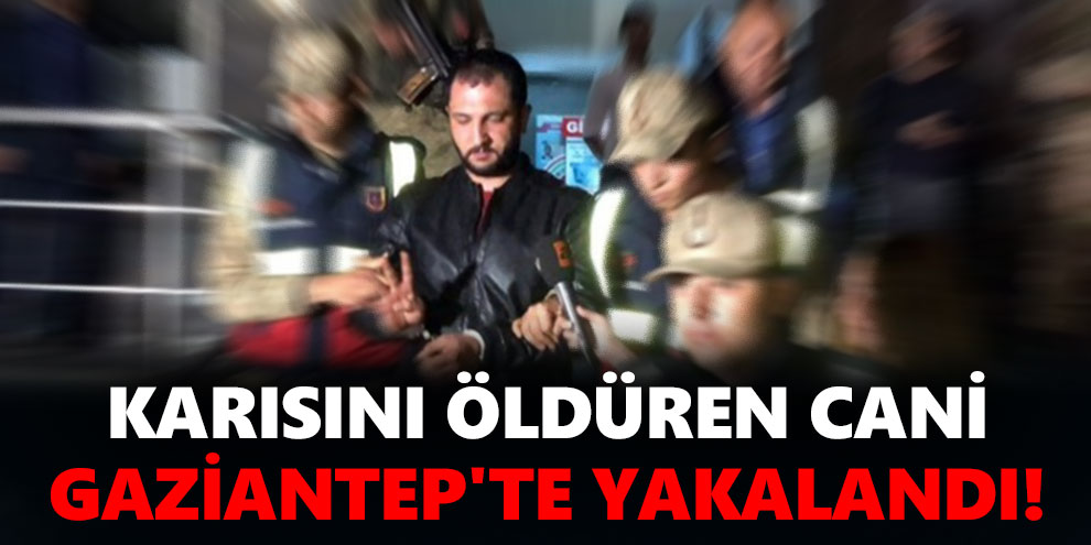 Karısını öldüren cani Gaziantep'te yakalandı!
