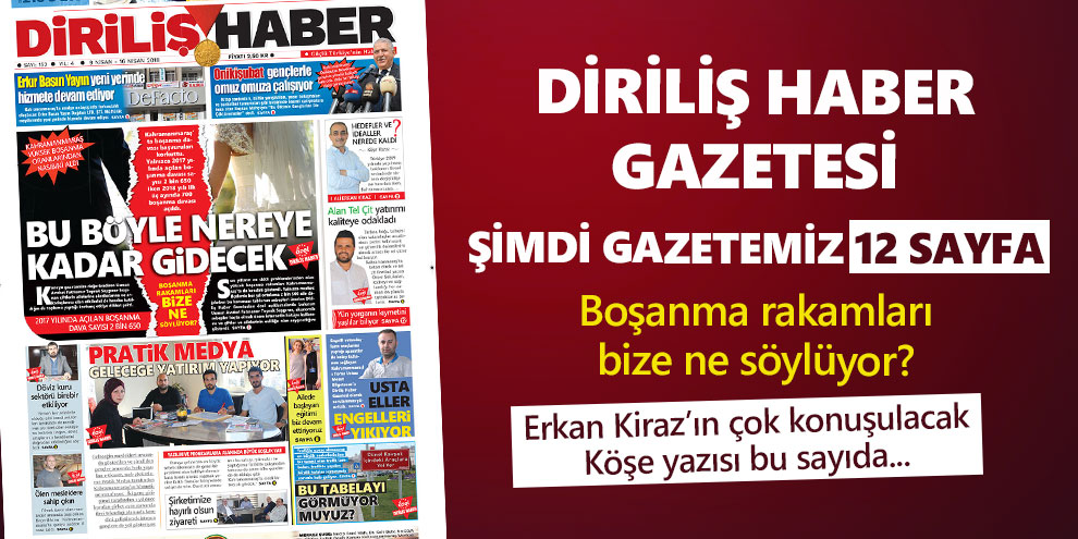Diriliş Haber Gazetesi bu hafta ki sayısı!