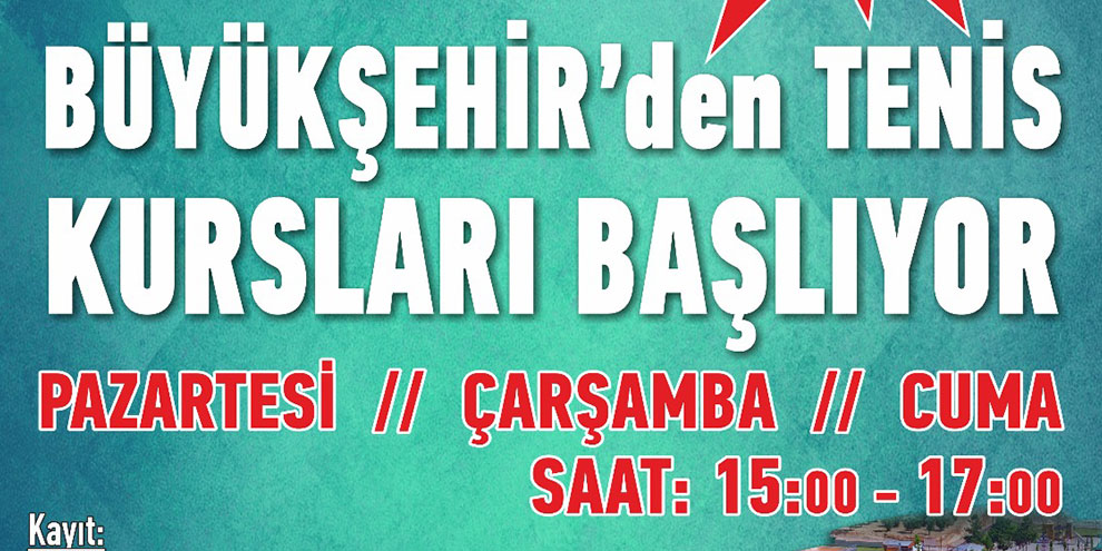 Büyükşehir’den tenis kursları