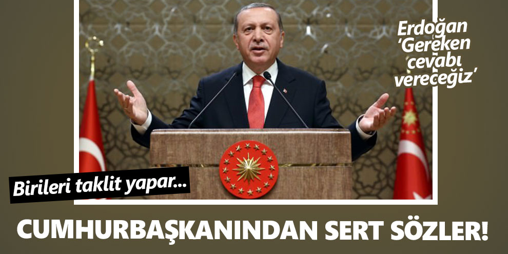 Cumhurbaşkanı Erdoğan konuşuyor! Birileri taklit yapar...