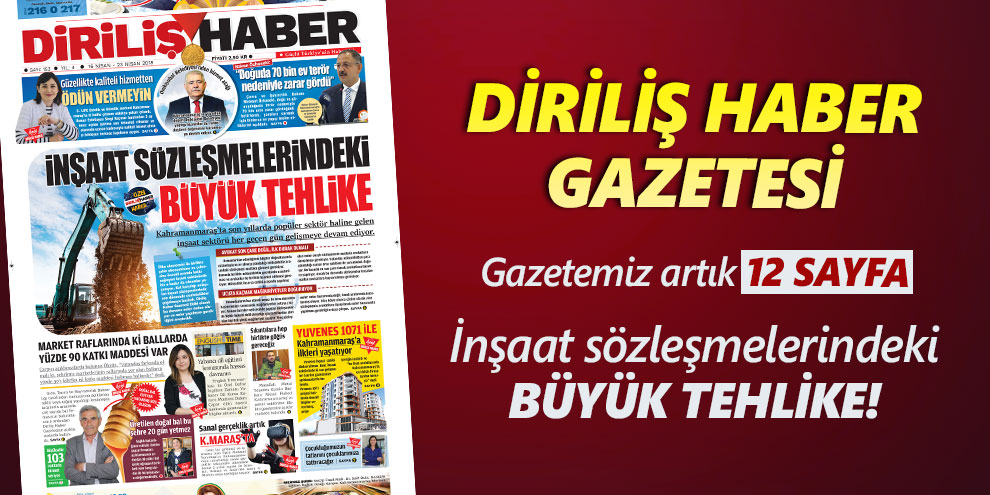 Diriliş Haber Gazetesi bu hafta ki sayısı!