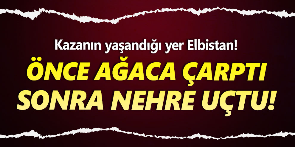 Ağaca çarpan otomobil nehre uçtu