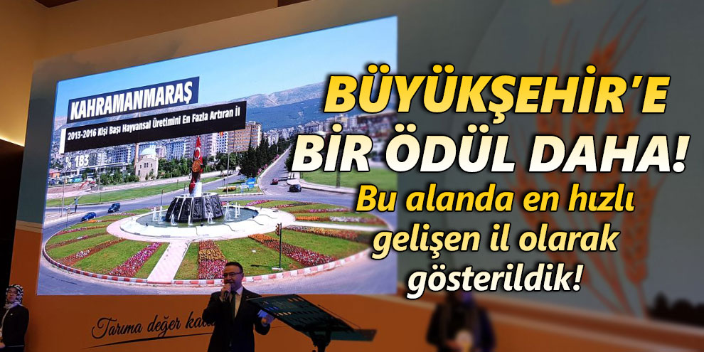Büyükşehir’e bir ödül de daha!