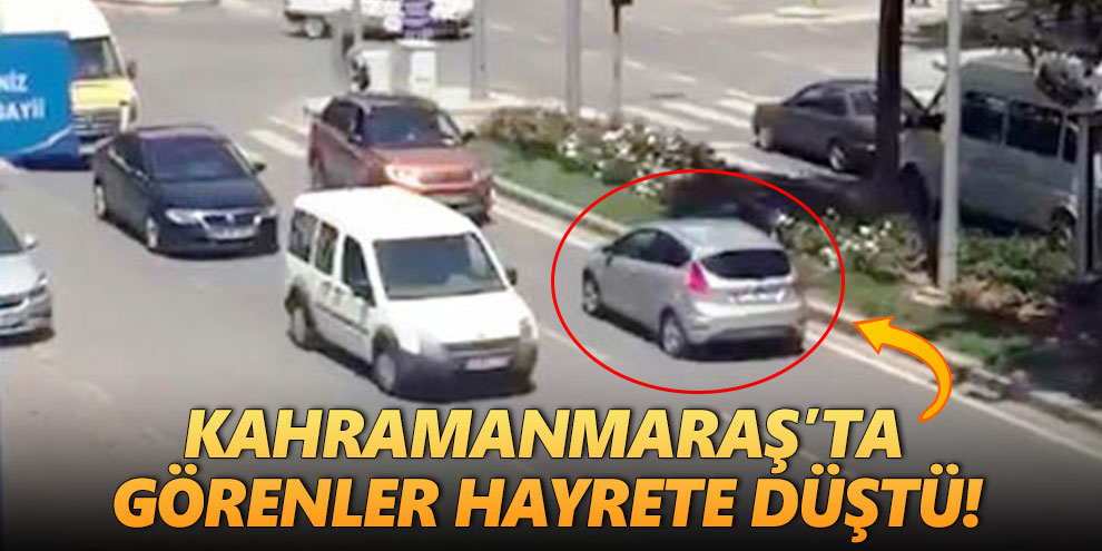 Ters yönde giden otomobil trafiği tehlikeye düşürdü