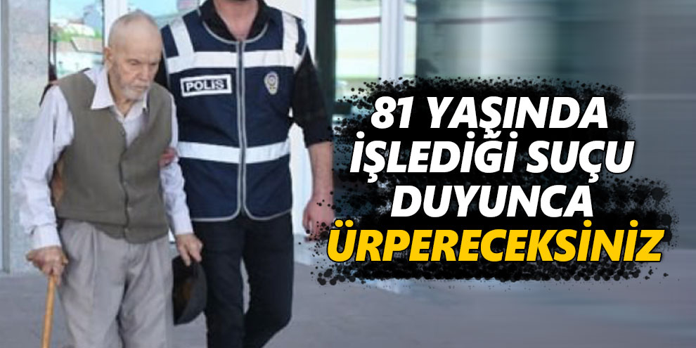 81 yaşında işlediği suçu duyunca ürpereceksiniz