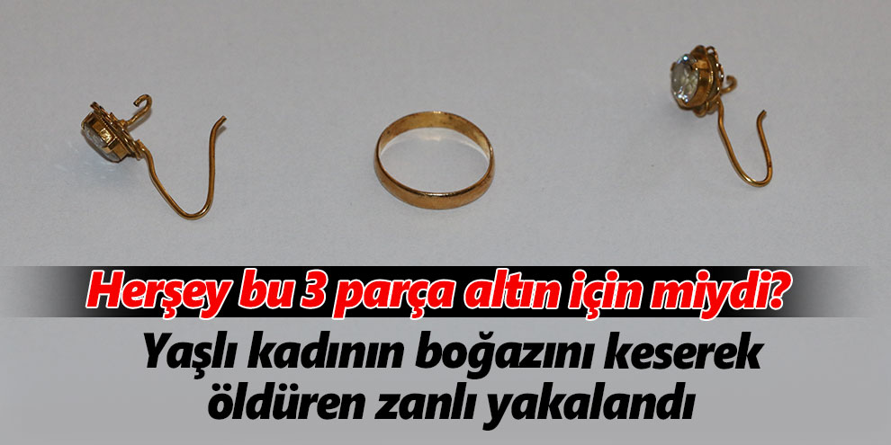 Yaşlı kadının boğazını keserek öldüren zanlı yakalandı