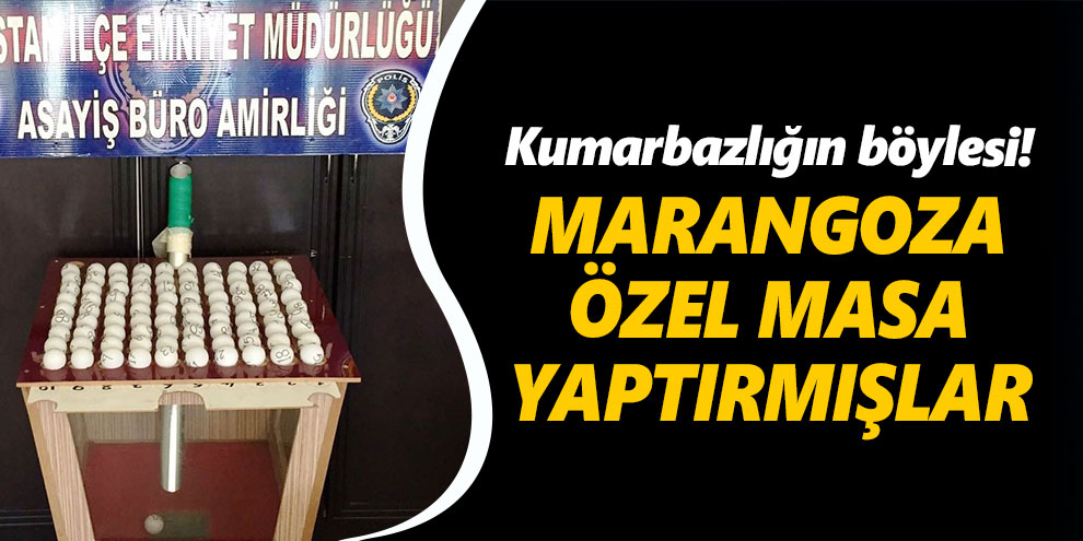 Kumarbazlığın böylesi! Marangoza özel masa yaptırmışlar
