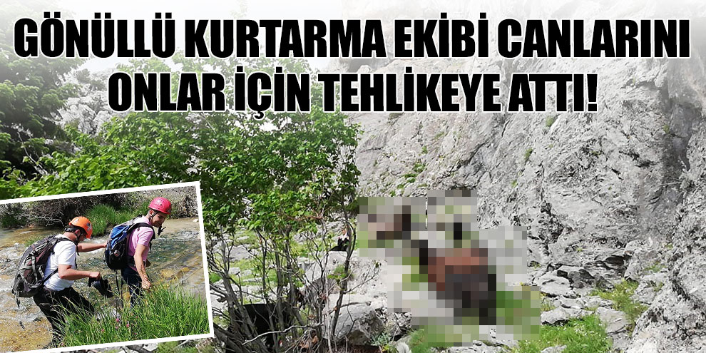 Gönüllü kurtarma ekibi canlarını onlar için tehlikeye attı!