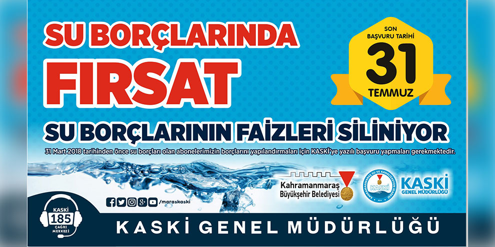 Su borçlarına yapılandırma fırsatı