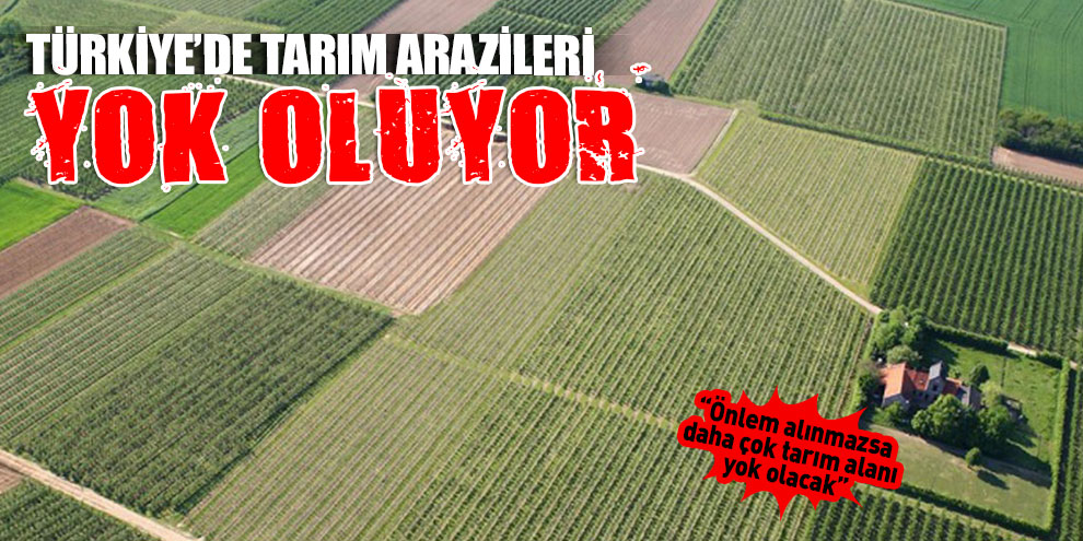 Türkiye’de tarım arazileri yok oluyor