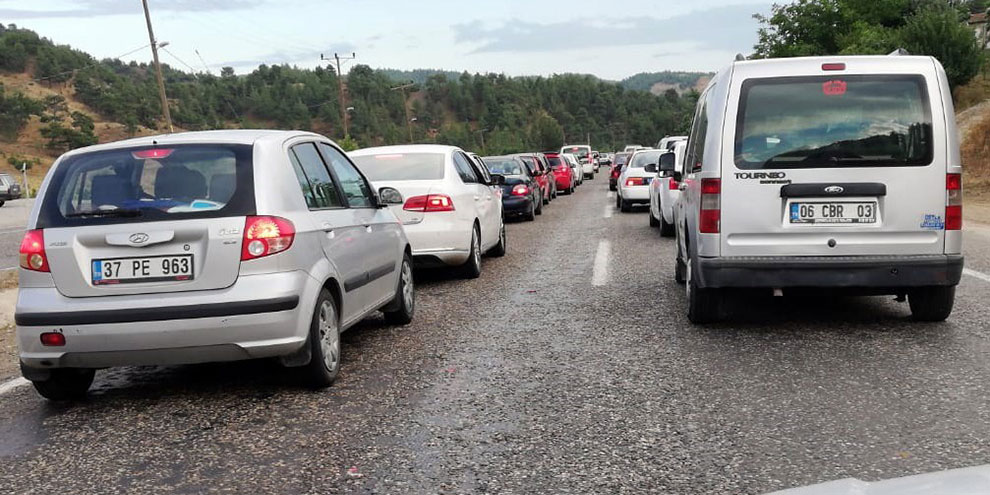Kahramanmaraş’ta bayram dönüşü trafik yoğunluğu