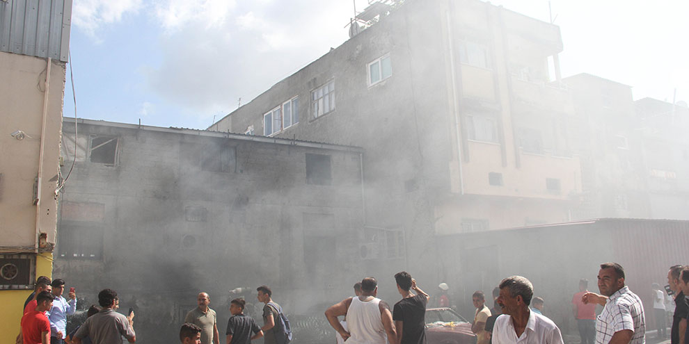 Bahçe teli deposunda yangın