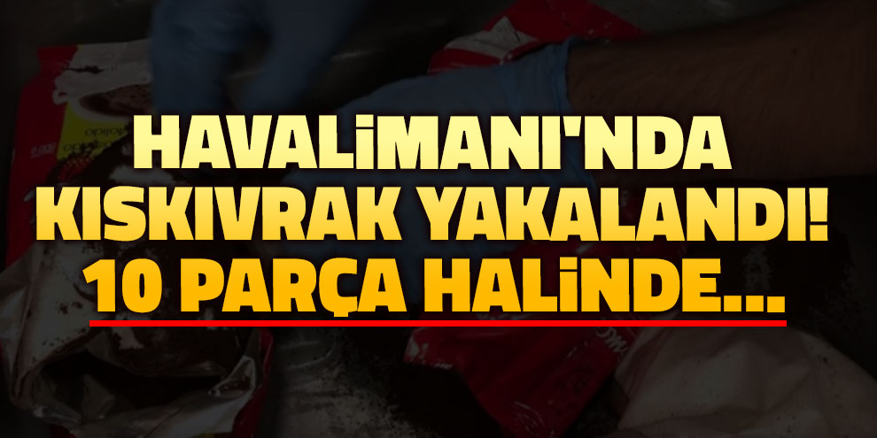 Havalimanı'nda kıskıvrak yakalandı! 10 parça halinde...