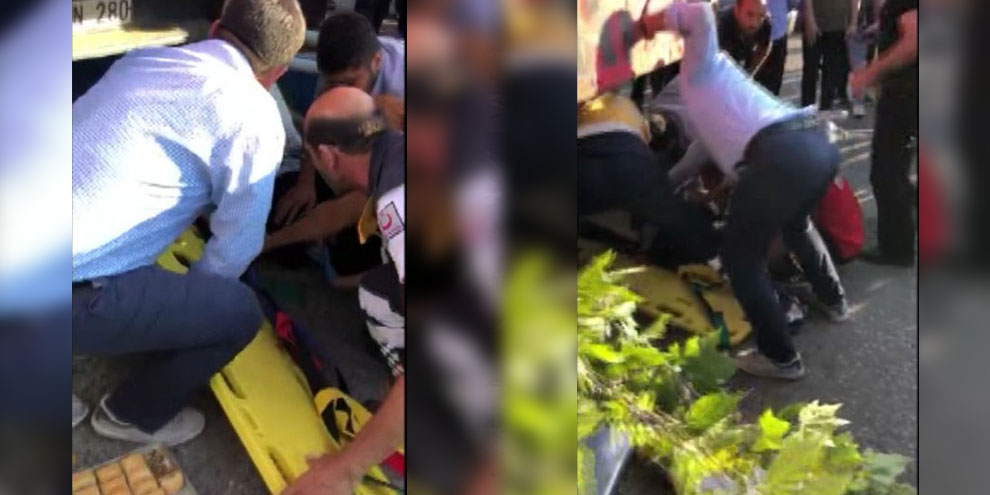 Park halinde hareket eden vinç faciaya neden oluyordu