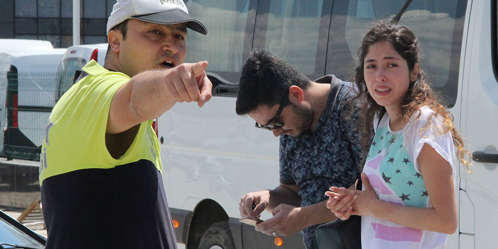 Kaza sonrası gözyaşlarına boğuldu