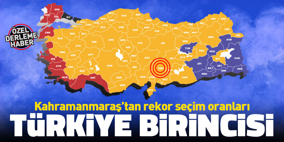 Kahramanmaraş’tan rekor seçim oranları! Türkiye birincisi…