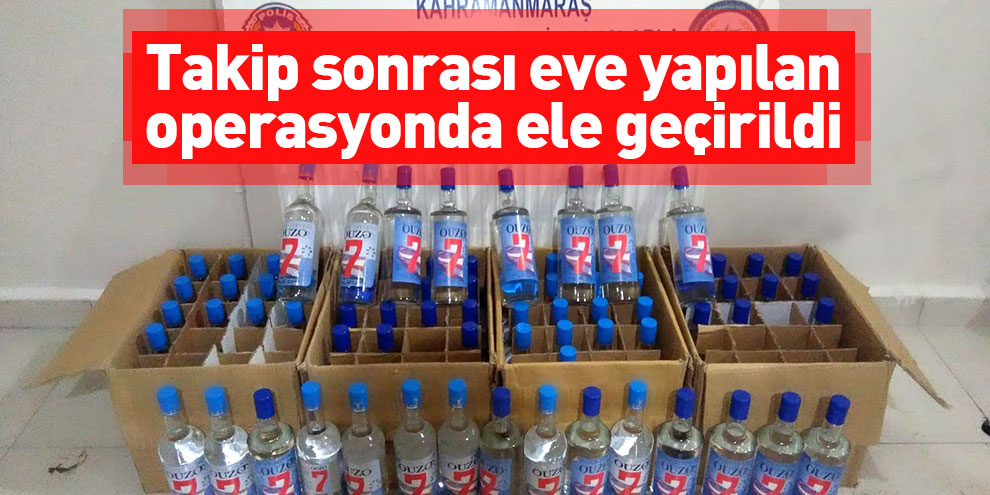 Kahramanmaraş’ta 79 şişe kaçak içki ele geçirildi