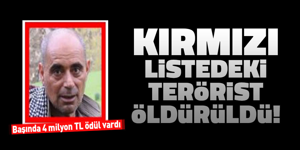 Kırmızı listedeki terörist öldürüldü!