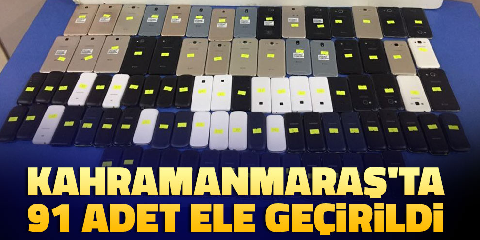 Kahramanmaraş'ta 91 adet ele geçirildi