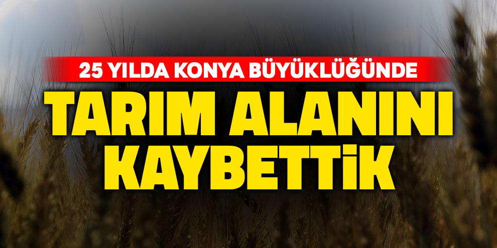 25 yılda Konya büyüklüğünde tarım alanını kaybettik