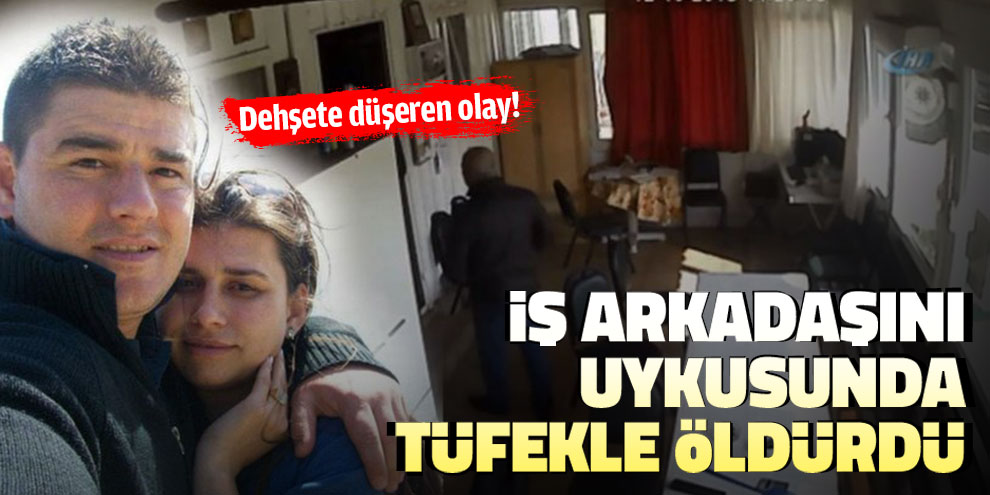 İş arkadaşını uykusunda tüfekle öldürdü