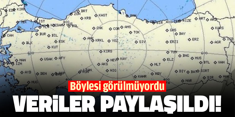 Veriler paylaşıldı! Böylesi görülmüyordu