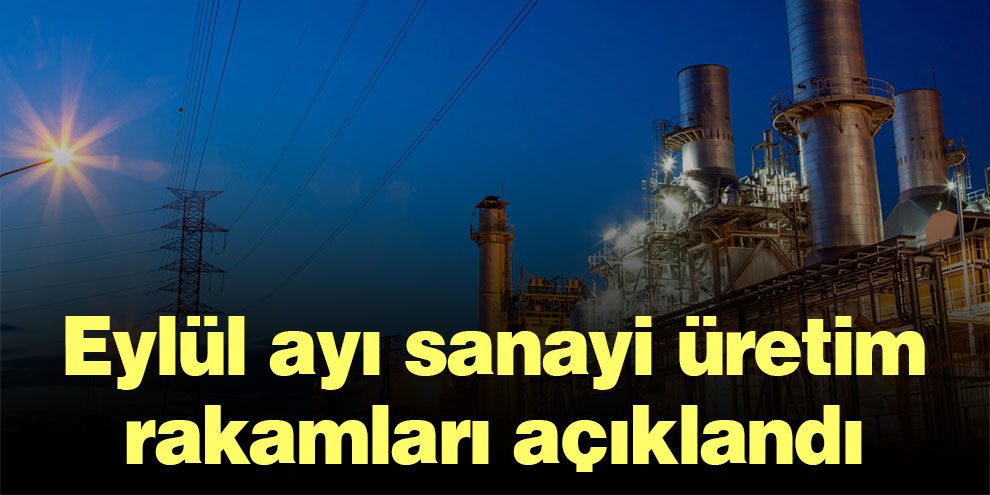 Eylül ayı sanayi üretim rakamları açıklandı