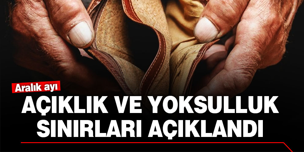 Aralık ayı açıklık ve yoksulluk sınırları açıklandı