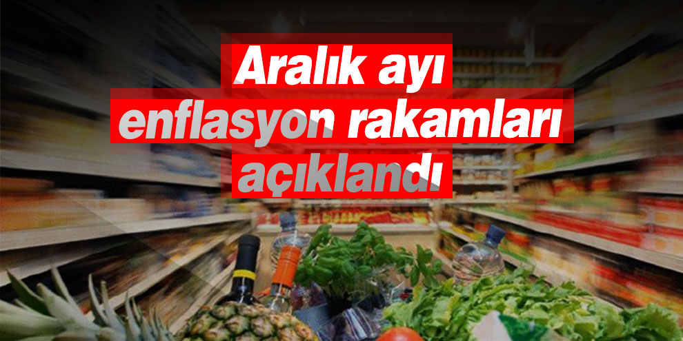 Aralık ayı enflasyon rakamları açıklandı
