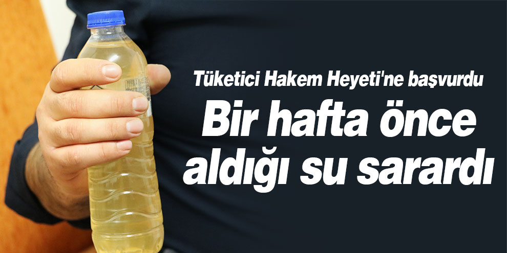 Marketten aldığı pet şişedeki suyun rengi değişti