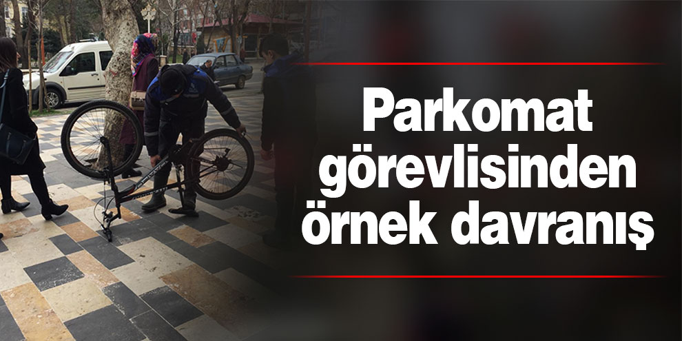 Parkomat görevlisinden örnek davranış