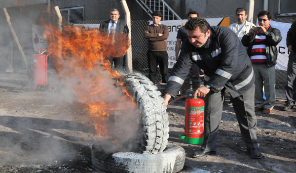 1200 DERECE ISIYLA YANGIN TATBİKATI