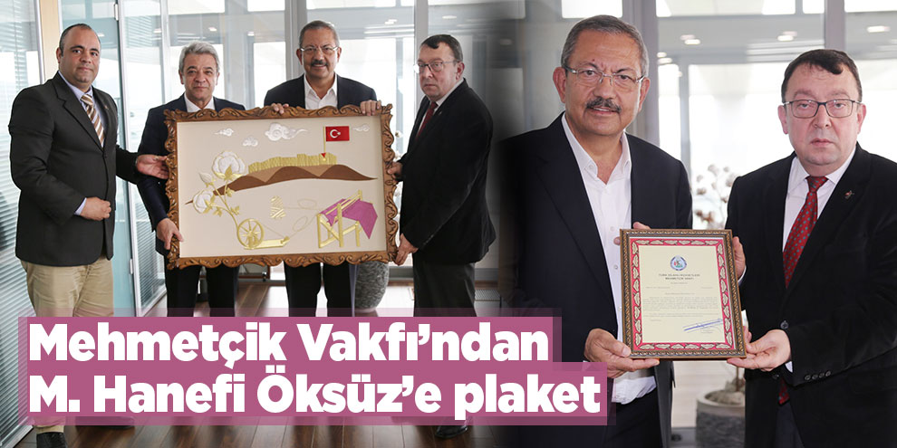 Mehmetçik Vakfı’ndan M. Hanefi Öksüz’e plaket